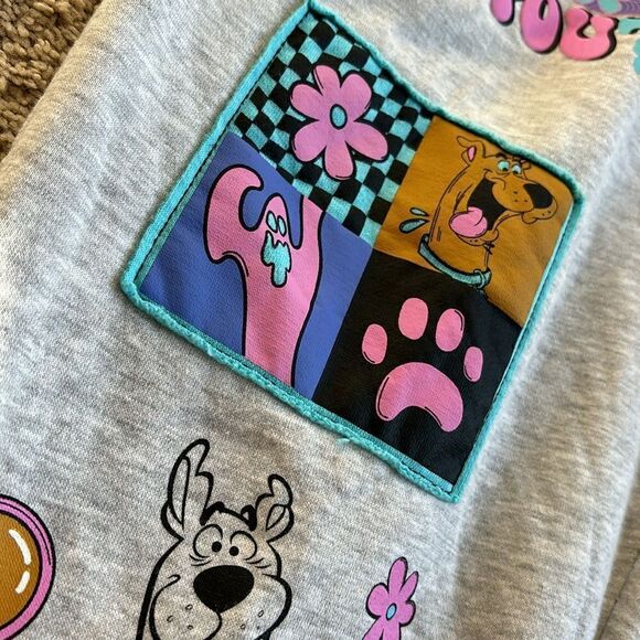 Scooby-Doo Graphic Patches Gray Jogger Sweat Pants, 28” Inseam SZ XXXL - Picture 8 of 13